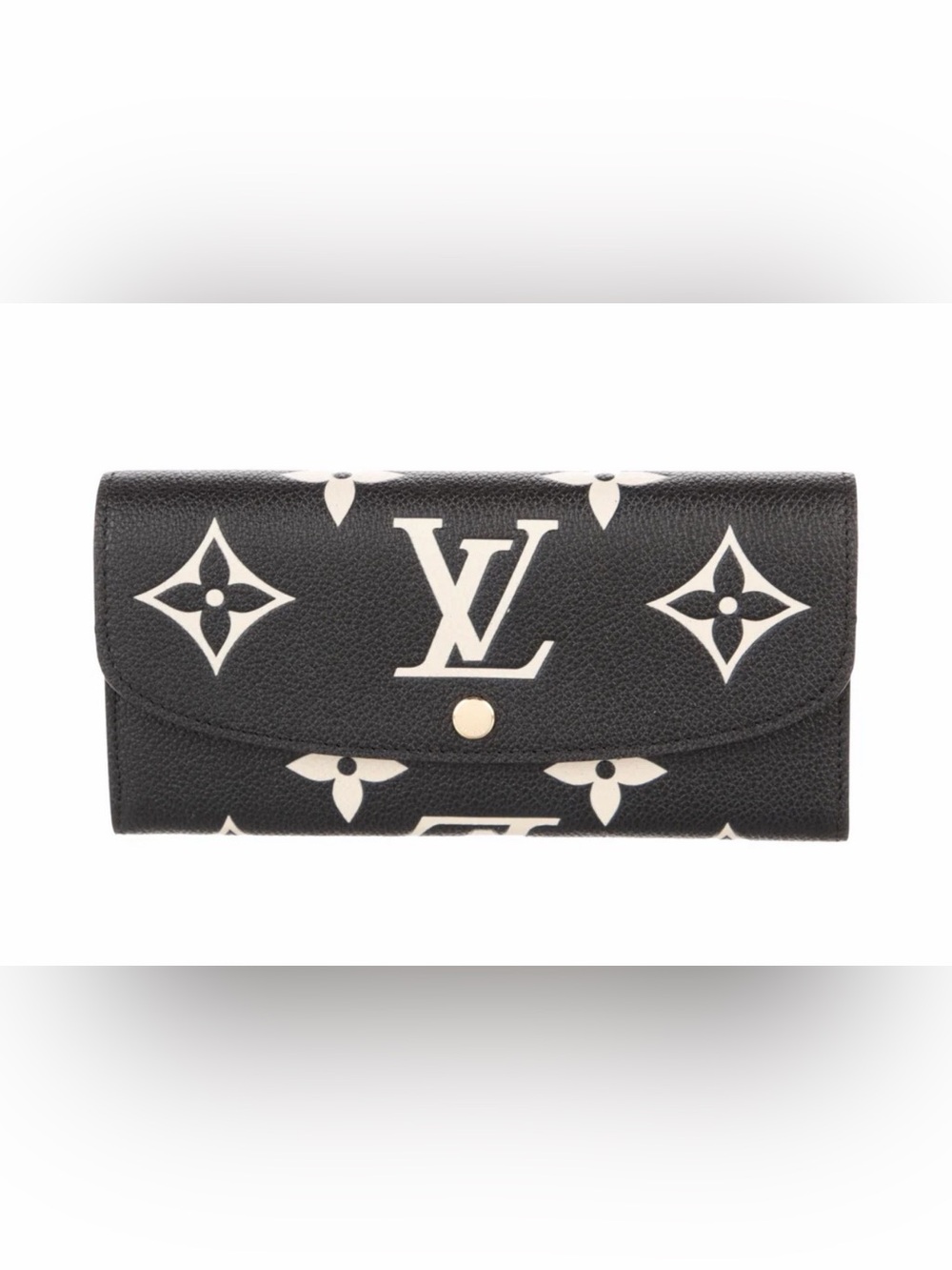 Louis Vuitton Black & White Monogram Flap Wallet